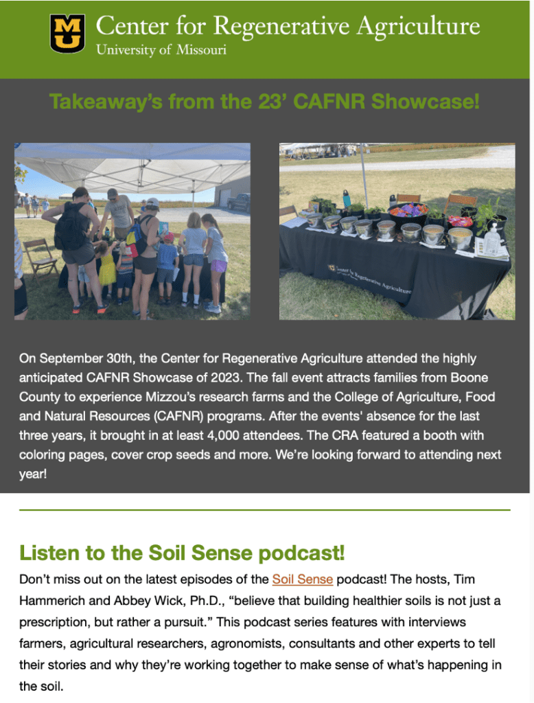 Newsletter Screen Shot October 2023