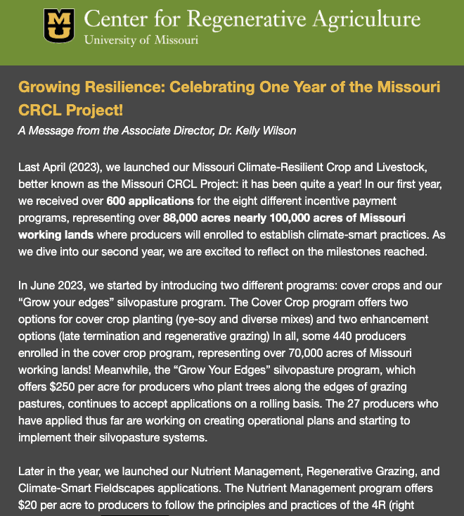 Newsletter Screen Shot May 2024