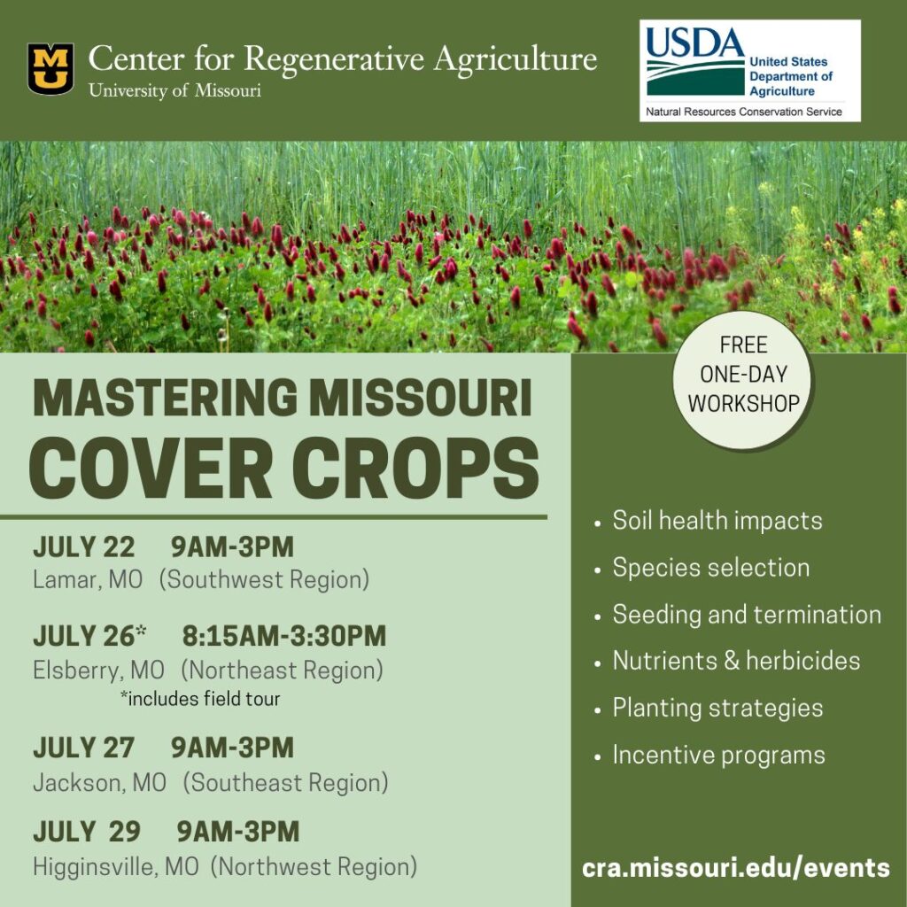 Mastering Missouri Cover Crops – One-Day Workshops